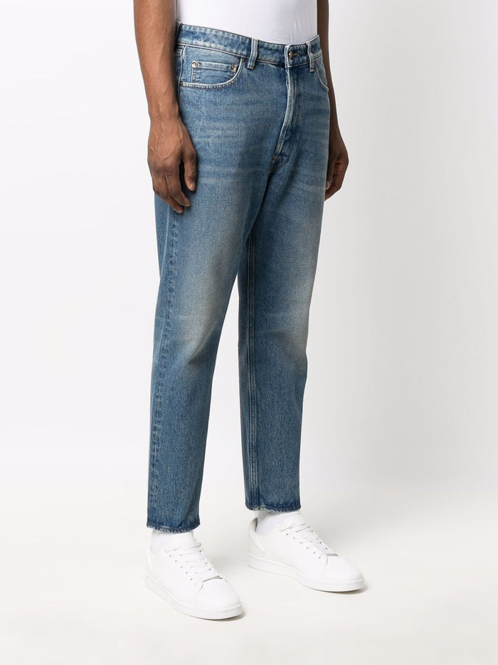 Golden Goose Jeans Blu Uomo Gamba Dritta 2