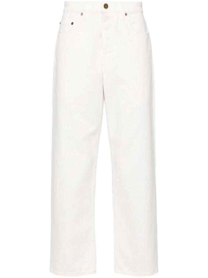 Golden Goose Pantalone Bianco Uomo Gamba Dritta 5