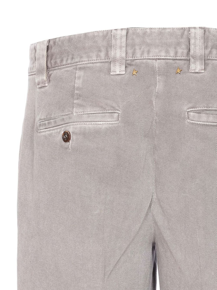 Golden Goose Pantalone Grigio Uomo con Risvolto 3