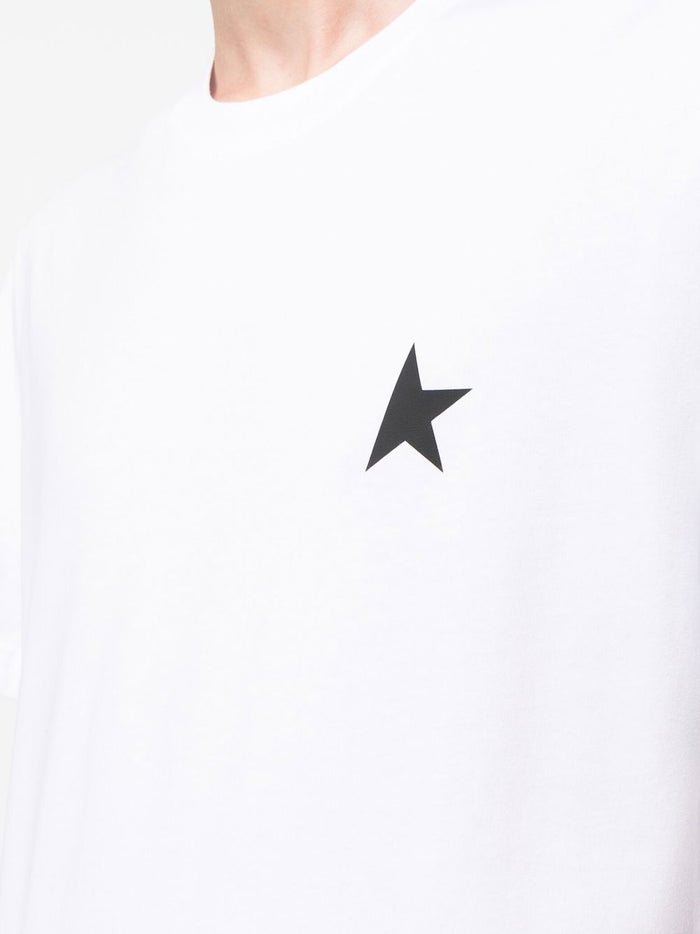 Golden Goose Uomo T-Shirt Bianco Stella sul Petto 4