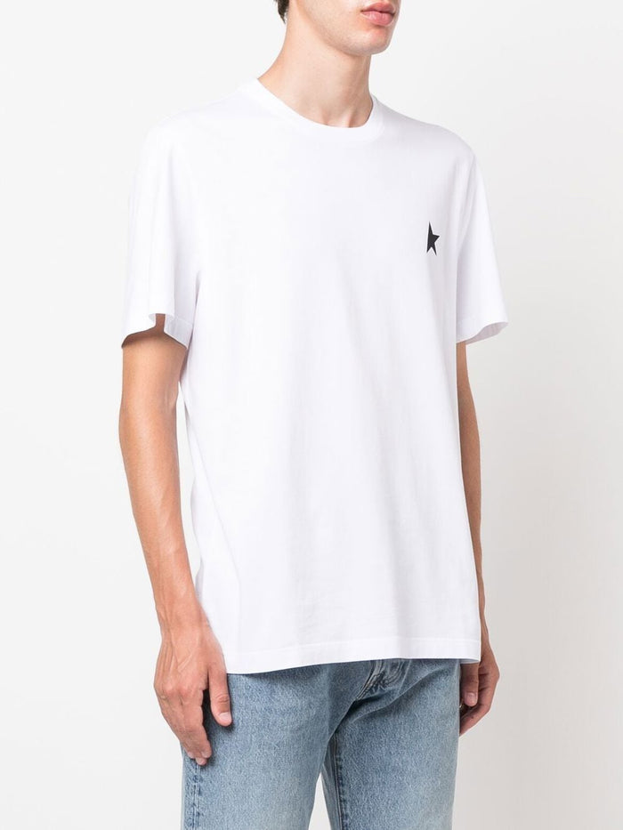 Golden Goose Uomo T-Shirt Bianco Stella sul Petto 1