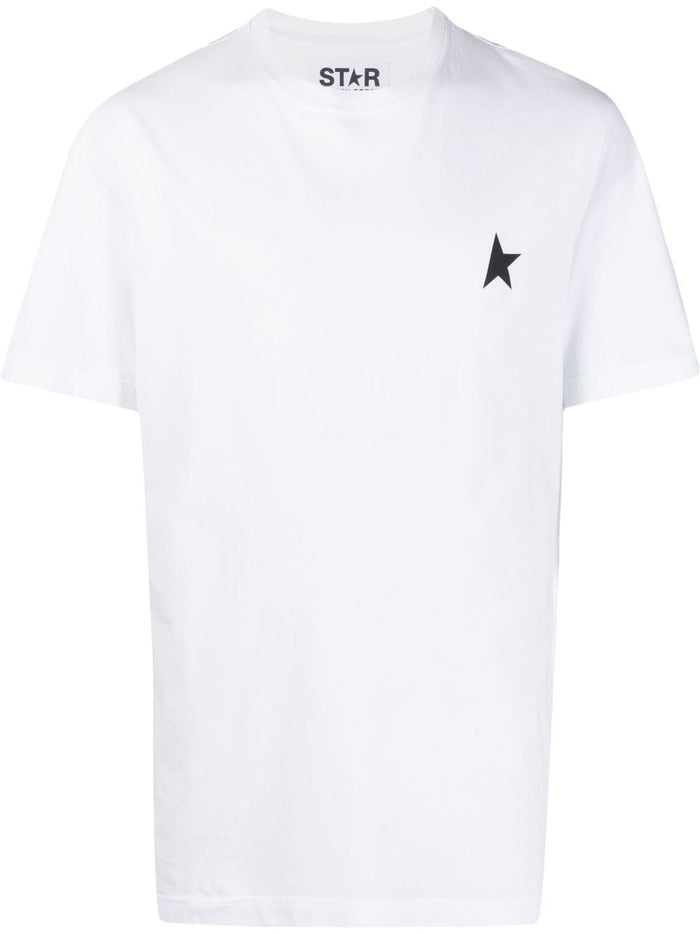 Golden Goose Uomo T-Shirt Bianco Stella sul Petto 5