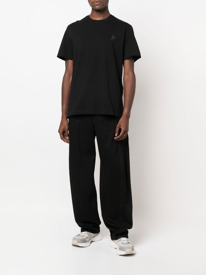 Golden Goose Uomo T-Shirt Nero Stella sul Petto 2