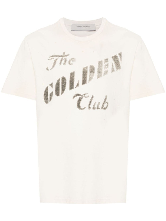 Golden Goose T-shirt Bianco Uomo Stampa Club 5