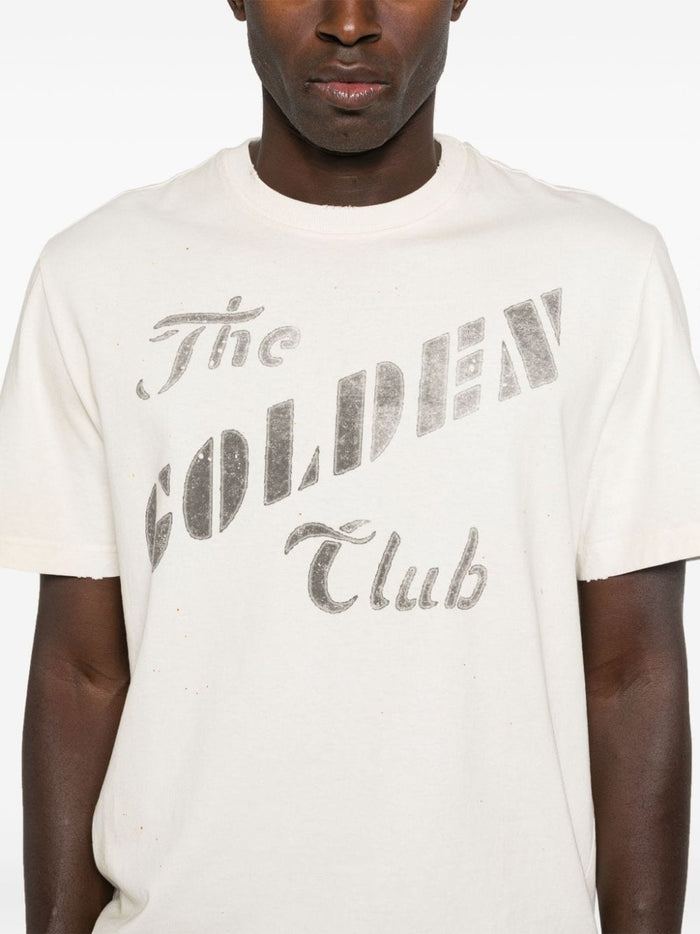 Golden Goose T-shirt Bianco Uomo Stampa Club 4