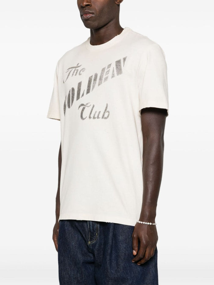 Golden Goose T-shirt Bianco Uomo Stampa Club 2