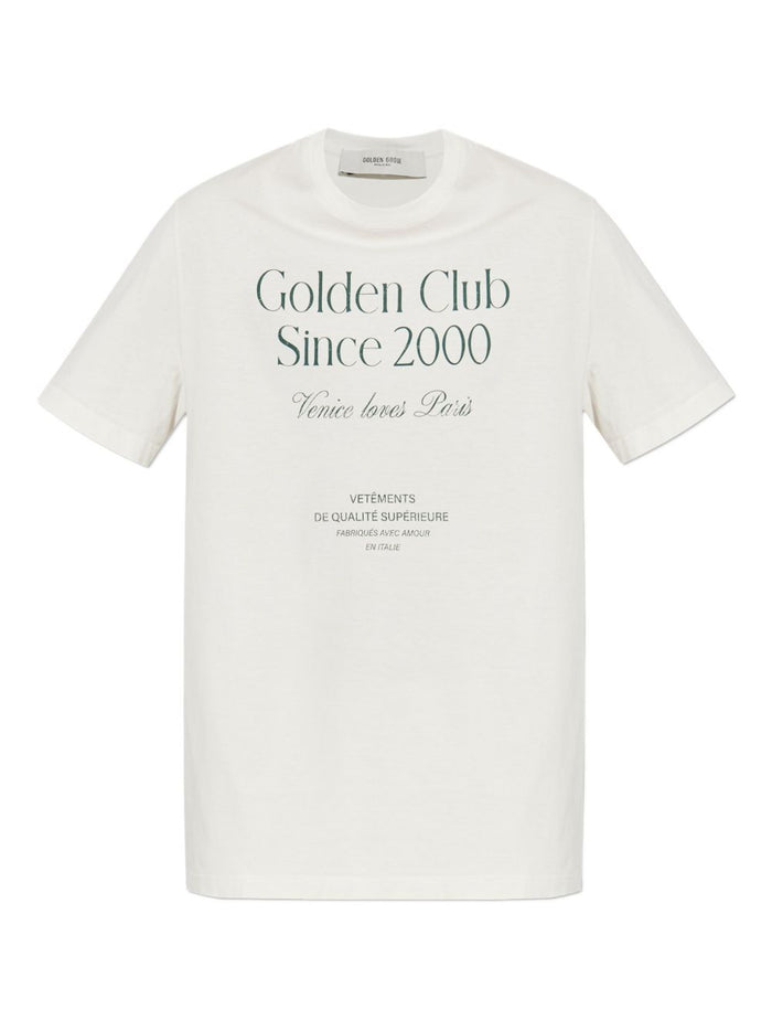 Golden Goose T-Shirt Bianco Uomo Logo Since 2000 5