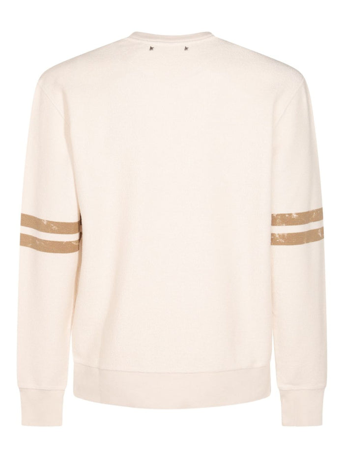 Golden Goose Men's Cream Logo Sweater 2