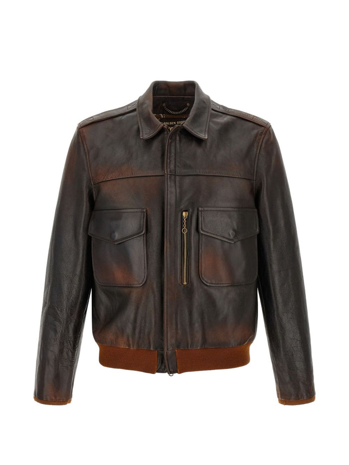 Golden Goose Giubbino Marrone Uomo 1
