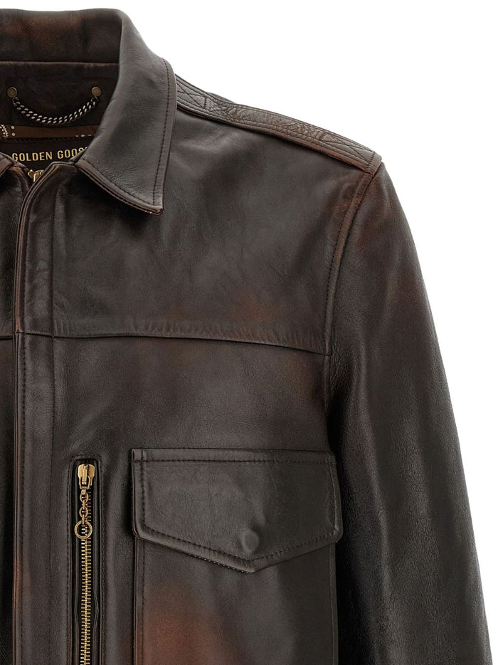 Golden Goose Giubbino Marrone Uomo 3