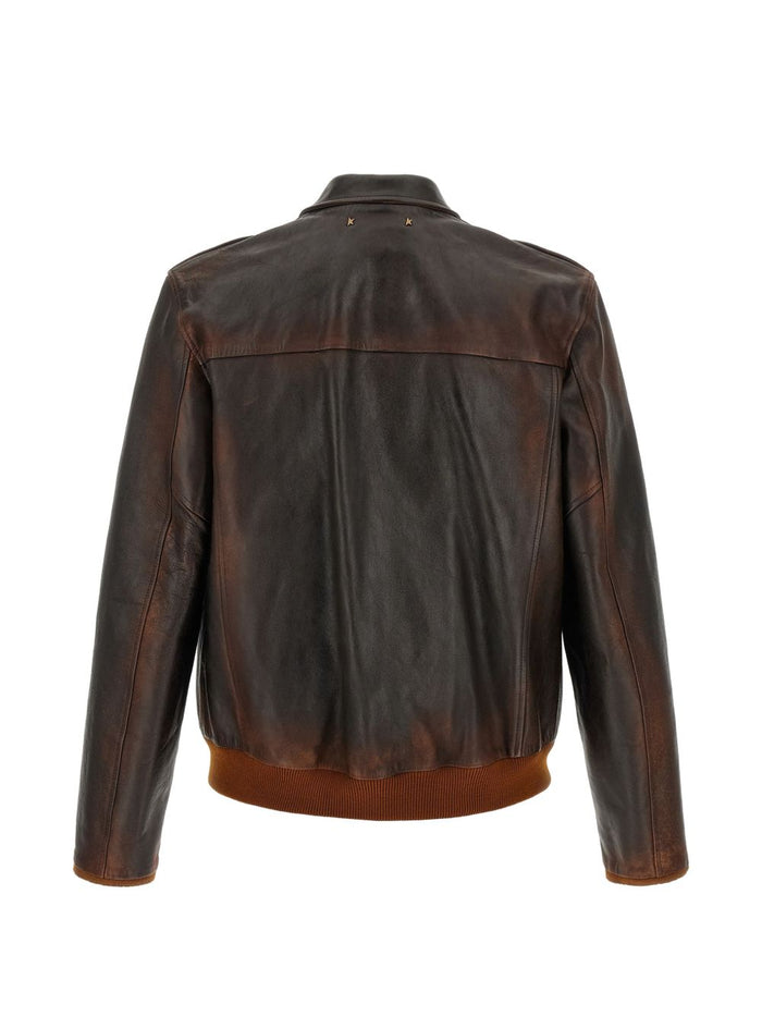 Golden Goose Giubbino Marrone Uomo 5