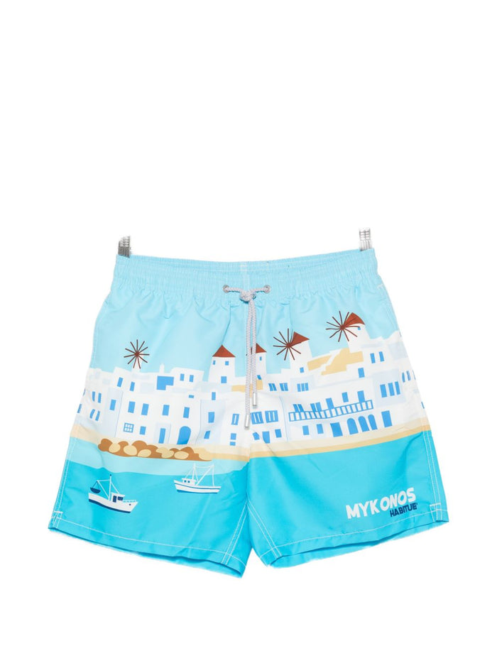 Mc2 Saint Barth Boxer Gustavia Mykonos Summer Herren Badehose Blau 1