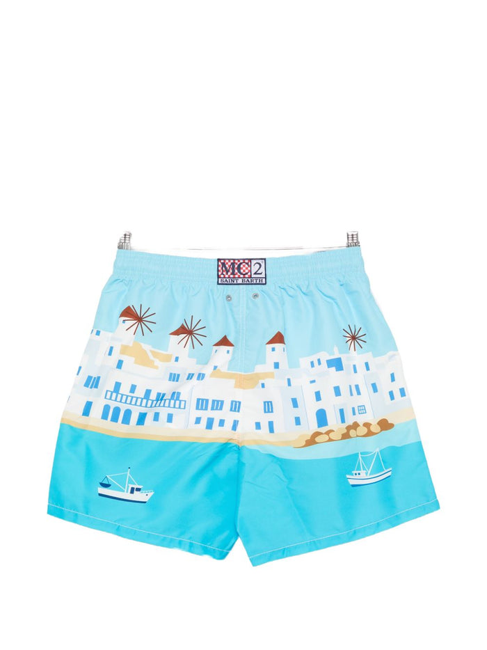 Mc2 Saint Barth Boxer Gustavia Mykonos Summer Herren Badehose Blau 2
