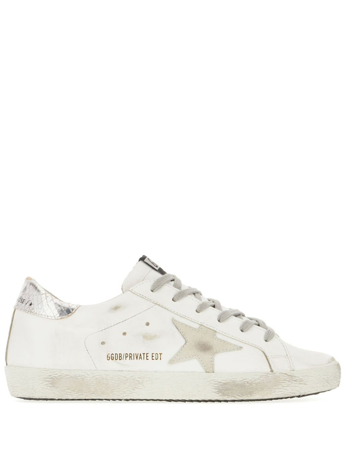 Golden Goose Super-Star Donna Scarpe Bianco-Argento 1