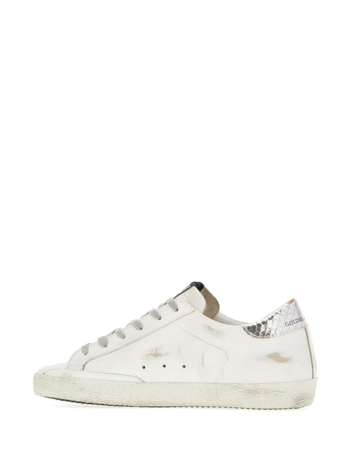 Golden Goose Super-Star Donna Scarpe Bianco-Argento 2