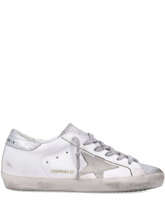 Golden Goose Scarpa Bianco-Argento Donna Super Star 1