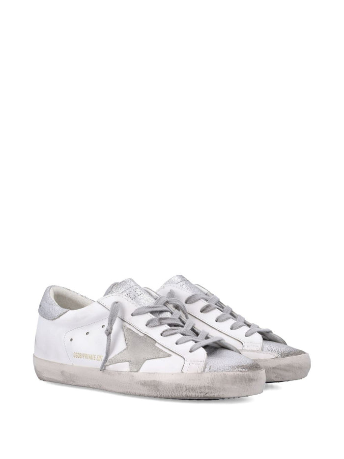Golden Goose Scarpa Bianco-Argento Donna Super Star 3
