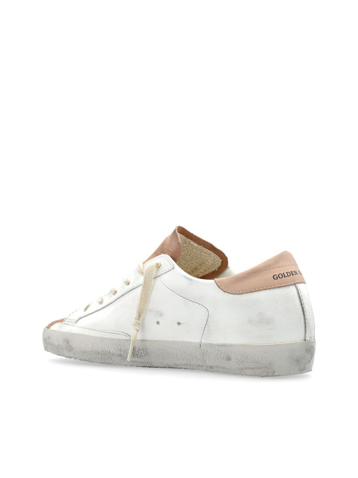 Golden Goose Super-Star Donna Scarpe Bianco-Rosa 4