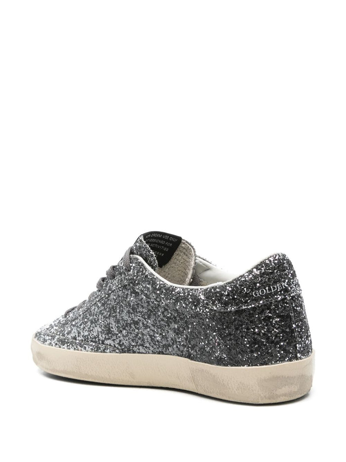 Golden Goose Super Star Donna Sneakers Argento Glitterate 3