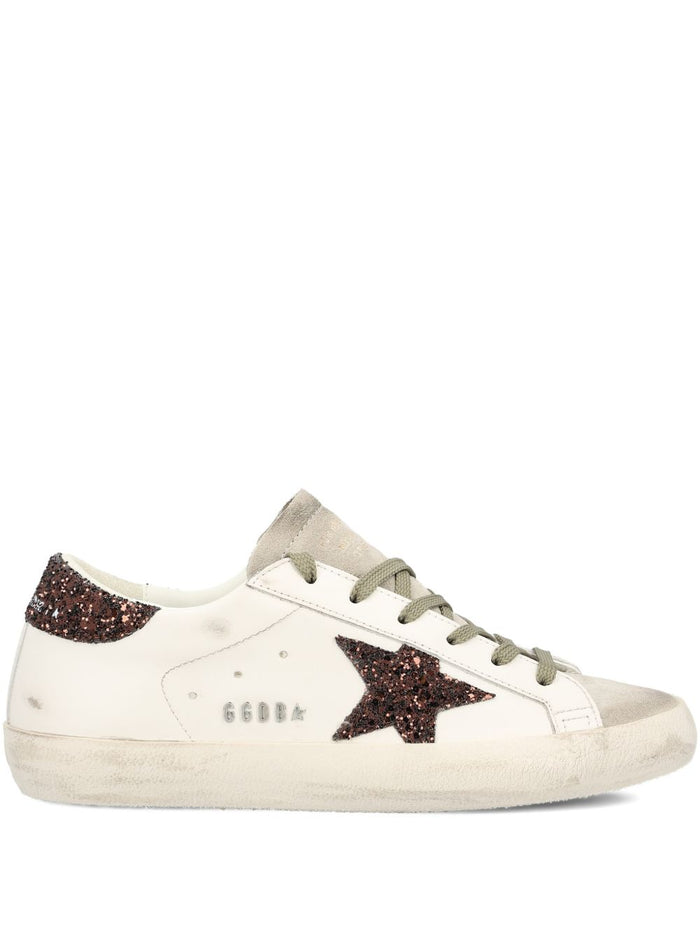 Golden Goose Scarpa Bianco-Marrone Donna Superstar 1