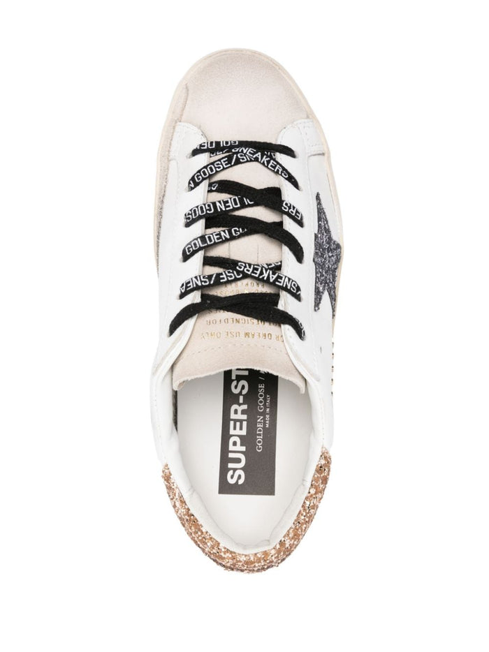 Golden Goose Scarpa Bianco-Oro Donna Super Star 2