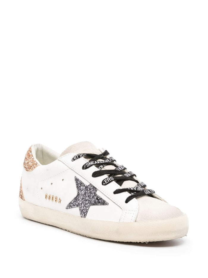 Golden Goose Scarpa Bianco-Oro Donna Super Star 4