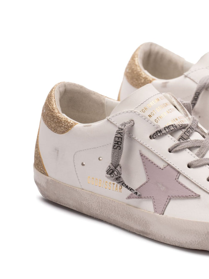 Golden Goose Donna Scarpe Bianco-Platino Super-Star 4