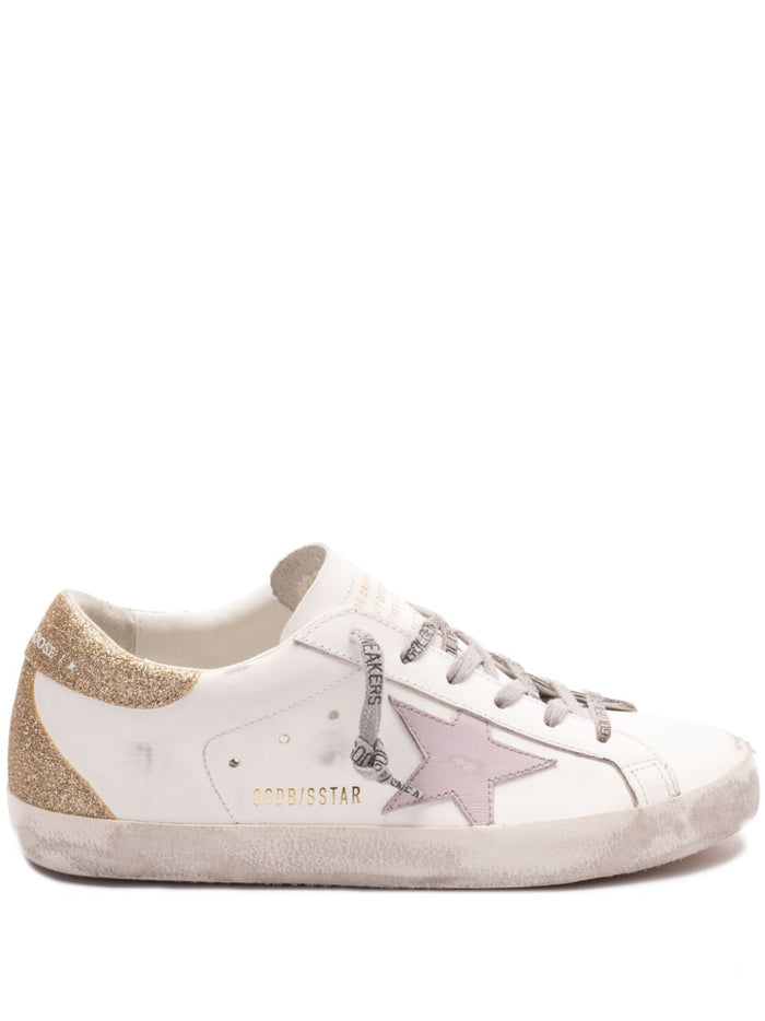 Golden Goose Donna Scarpe Bianco-Platino Super-Star 1