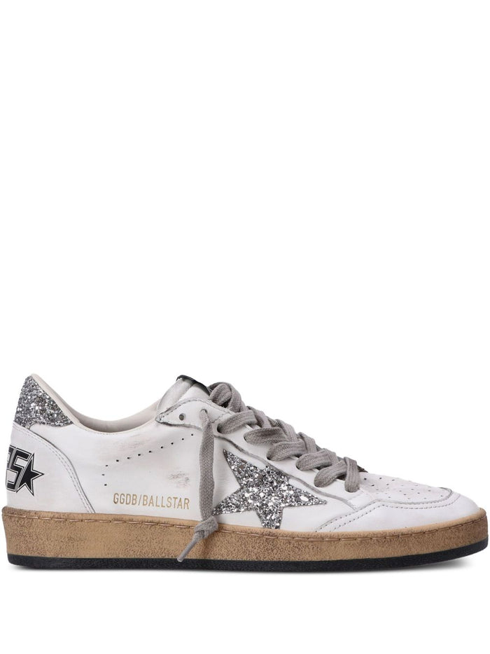 Golden Goose Ball Star Donna Scarpe Bianco-Argento 1