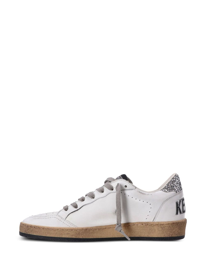 Golden Goose Ball Star Donna Scarpe Bianco-Argento 4