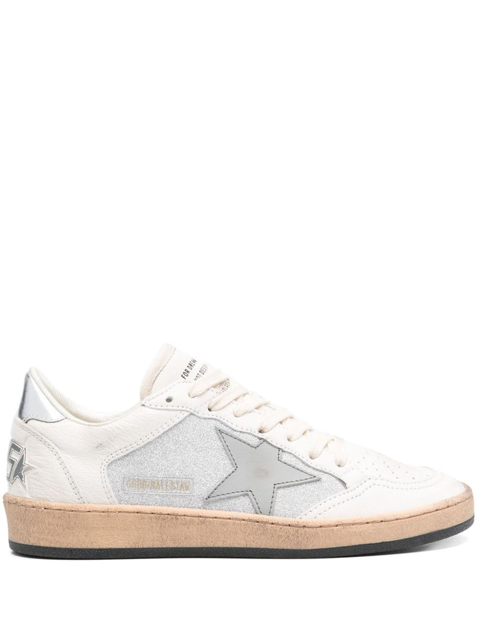 Golden Goose Donna Scarpe Bianco-Argento Ball-Star 1