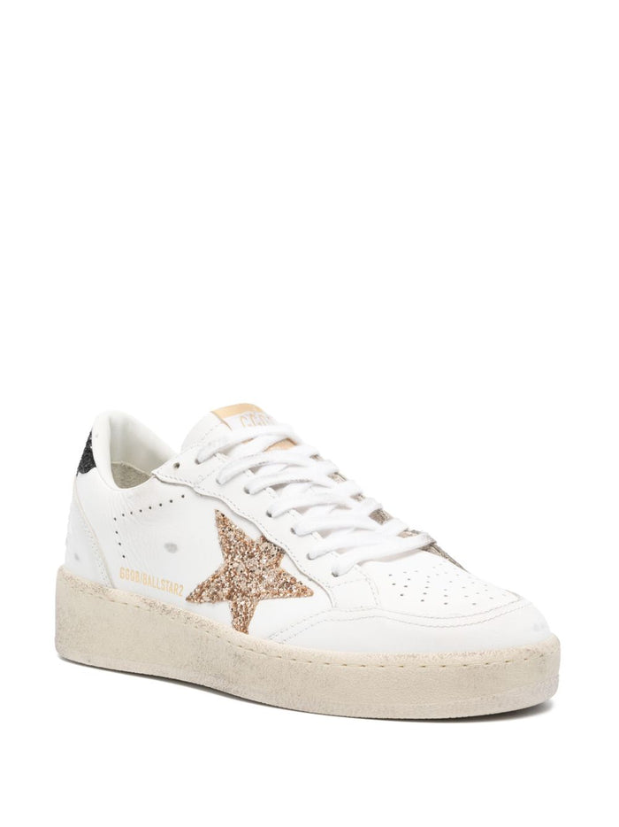 Golden Goose Donna Scarpe Bianco-Oro Ball Star 2