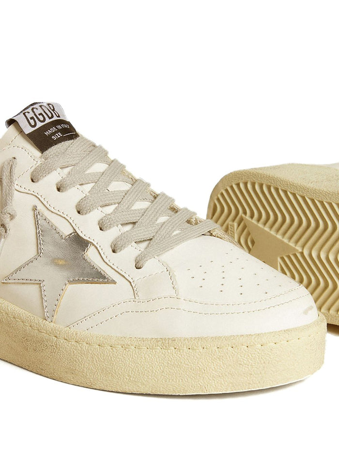 Golden Goose Ball Star 2 Donna Scarpe Bianco-Argento 4