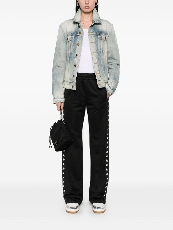 Golden Goose Women's Black Pants With Stars 2