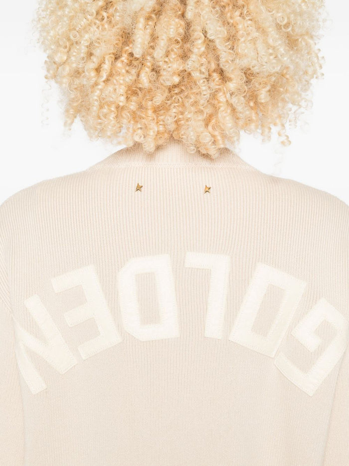 Golden Goose Maglia Crema Donna Girocollo 4