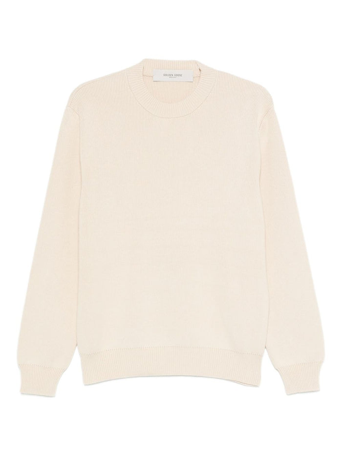 Golden Goose Maglia Crema Donna Girocollo 5