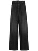 Golden Goose Jeans Nero Donna Gamba Ampia 5