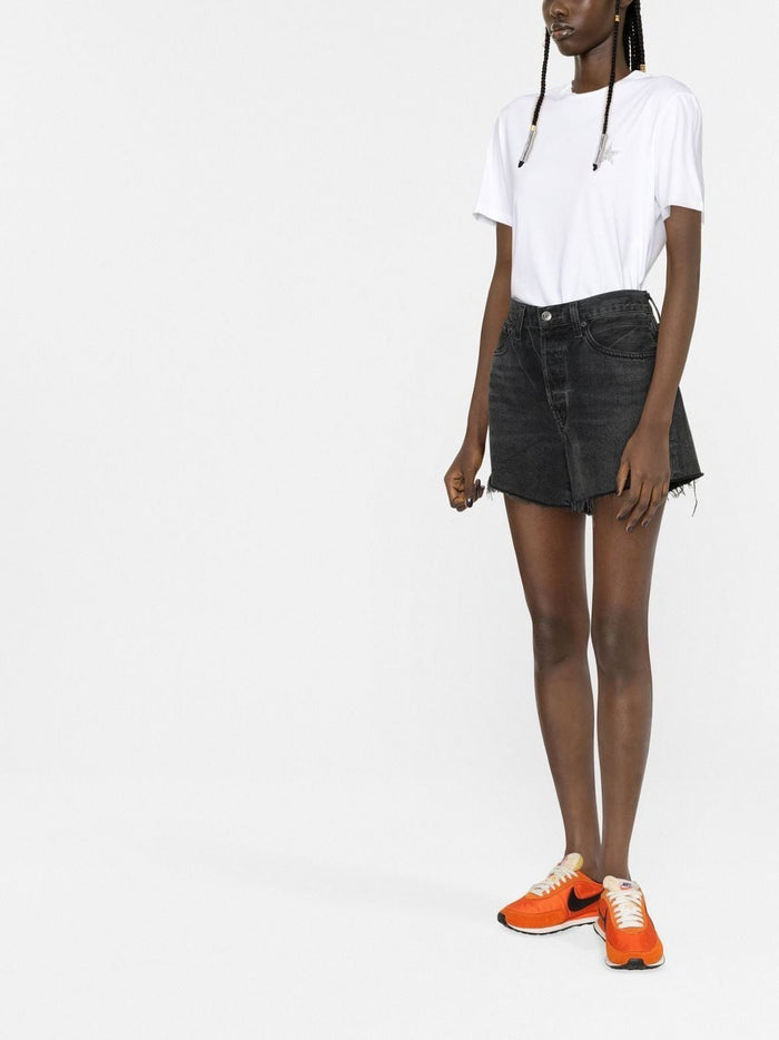 Golden Goose T-Shirt Bianco Donna Stella Glitter 3