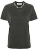 Golden Goose Deluxe Brand T-shirt Grey Women Rhinestone Neckline 4