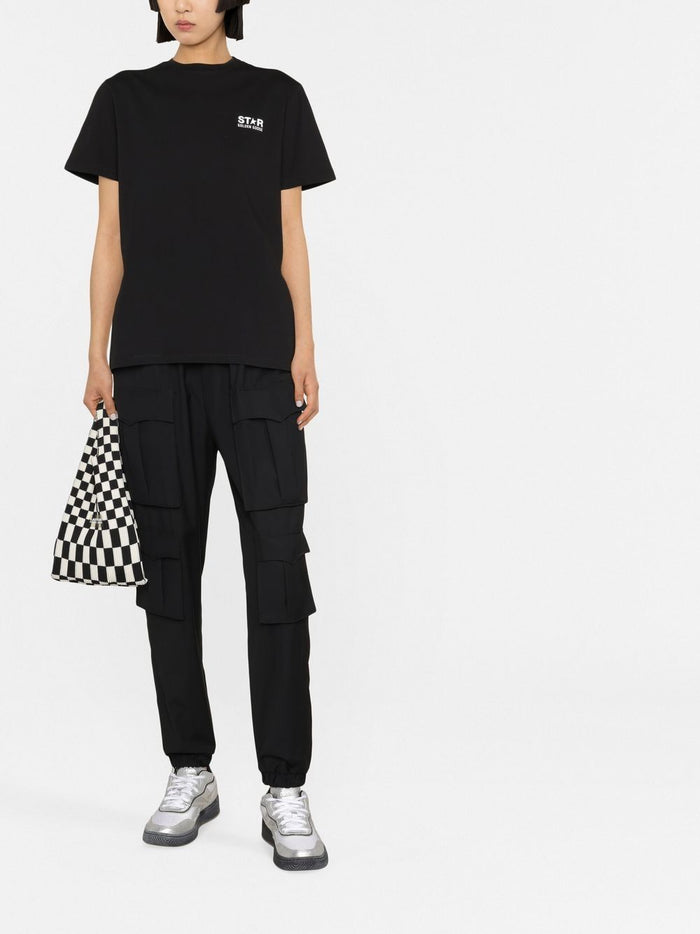 Golden Goose T-Shirt Nero Donna Stella Posteriore 1