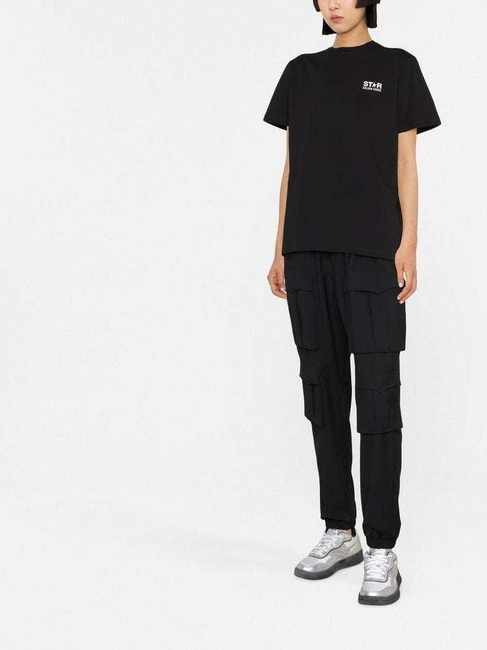 Golden Goose T-Shirt Nero Donna Stella Posteriore 3