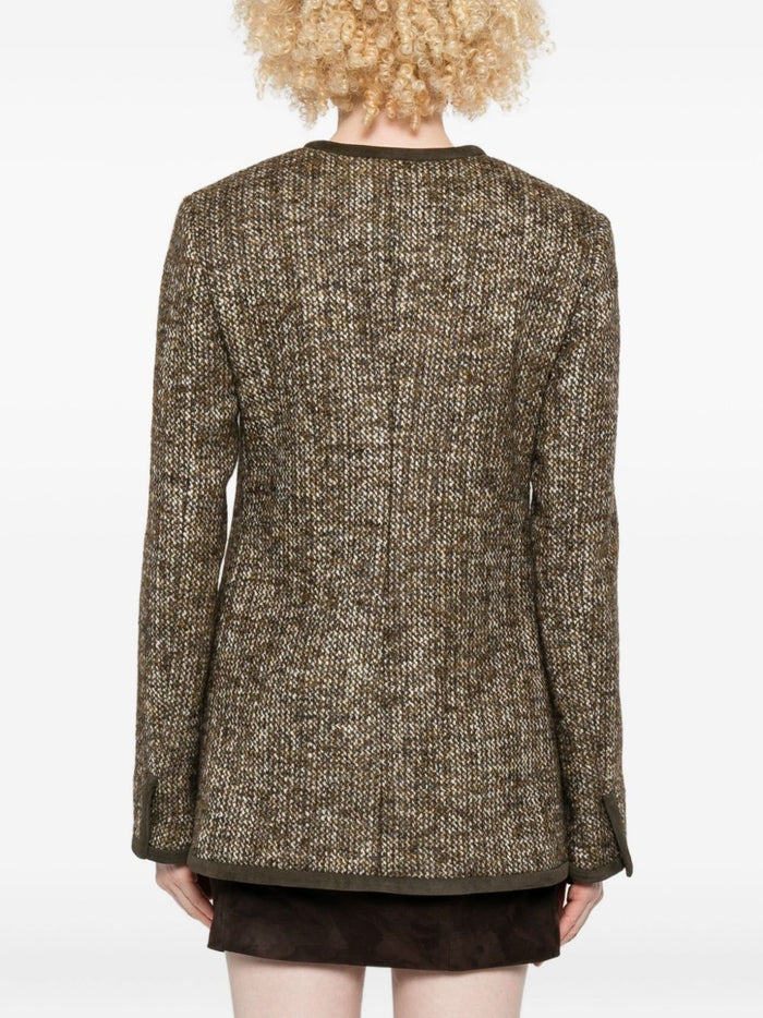 Golden Goose Giacca Marrone Donna Tweed 3