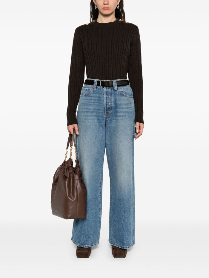 Golden Goose Maglia Marrone Donna con Bottoni 2