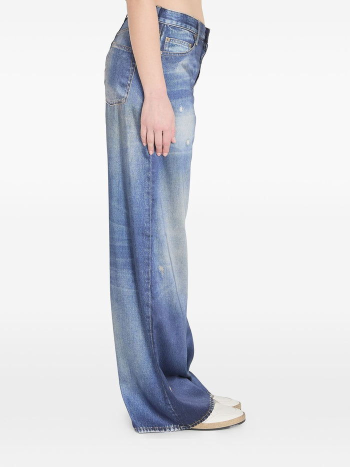 Golden Goose Women's Blue Wide-Leg Jeans 3