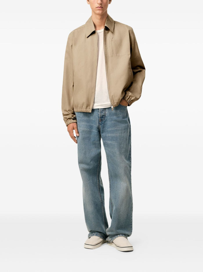 Ami Paris Giubbino Logo Cuore Uomo Beige 1