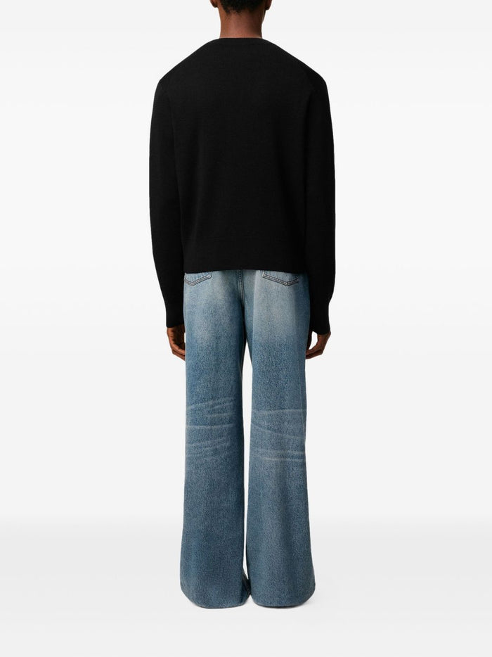 Ami Paris Cardigan Nero Uomo 5
