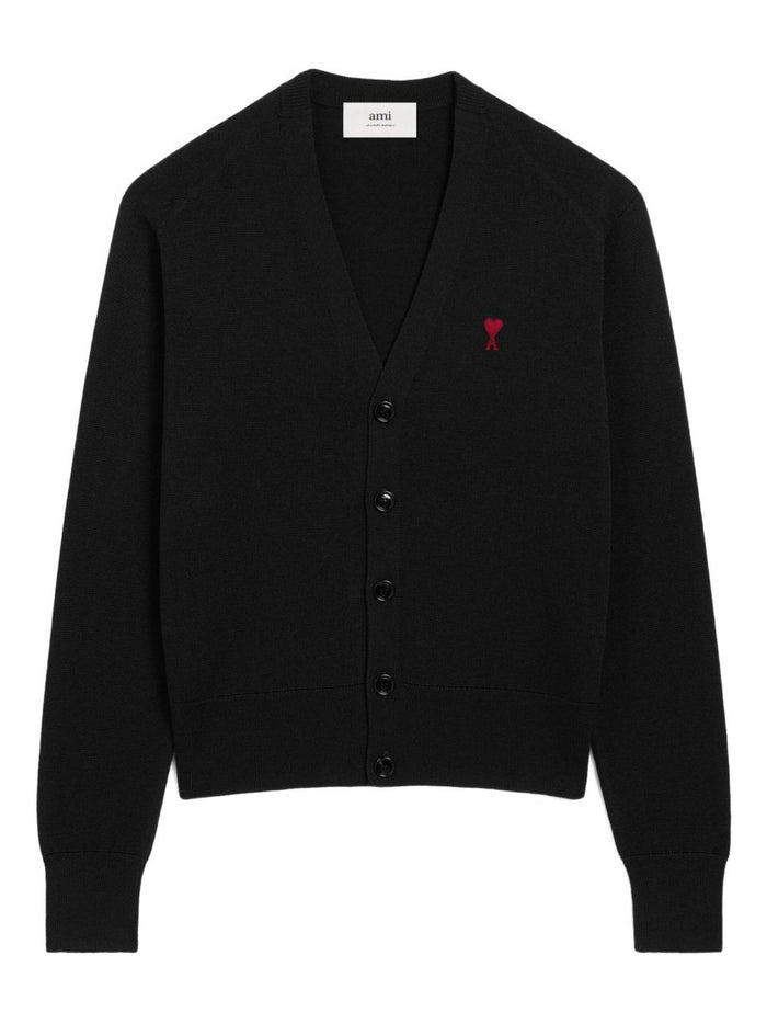 Ami Paris Cardigan Nero Uomo 1