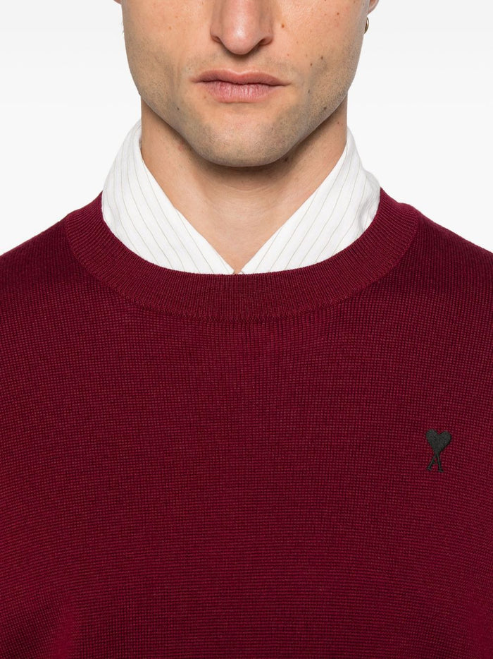 Ami Paris Cuore Uomo Maglia Rosso 4