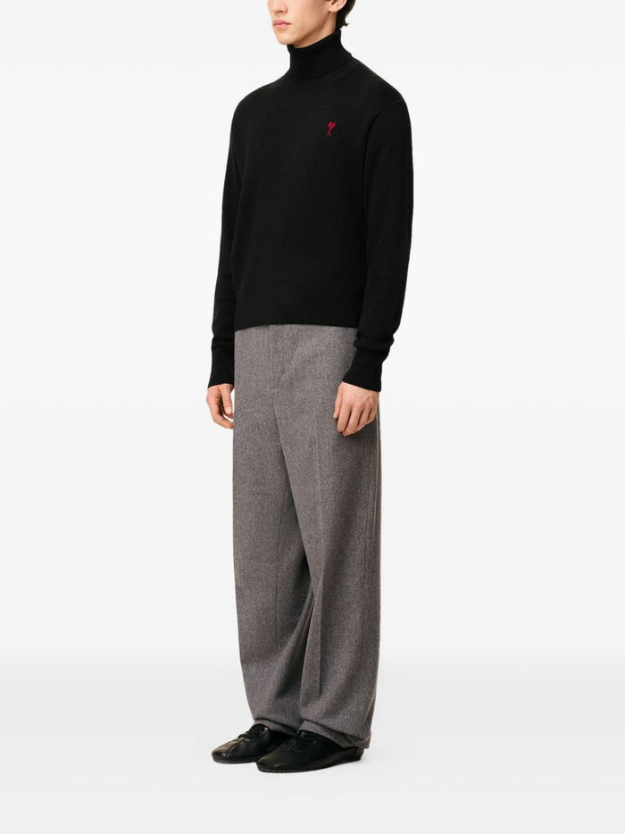 Ami Paris Men's Turtleneck Sweater Black 3