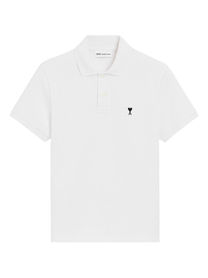 Ami Paris Polo Logo Cuore Uomo Bianco 4